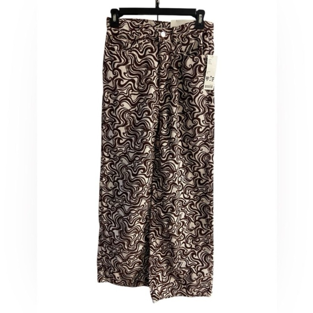 BDG Swirl Pattern Wide Leg Pants corduroy Sz 26 NWT - Picture 2 of 9